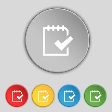 Edit document sign icon. Set colour button. Modern UI website navigation Stock Illustration