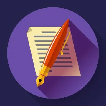 Edit document sign symbol icon vector. Flat designed style. Stock Illustration