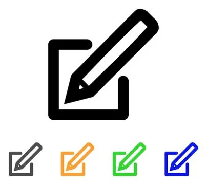 Edit Document Stroke Icon Stock Illustration