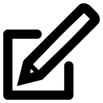 Edit Document Stroke Vector Icon Stock Illustration