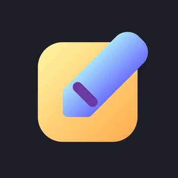 Edit flat gradient fill ui icon for dark theme 스톡 일러스트