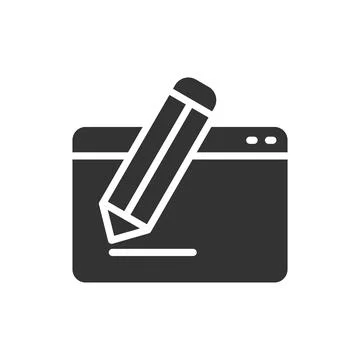 Edit glyph vector icon isolated Illustrazione stock