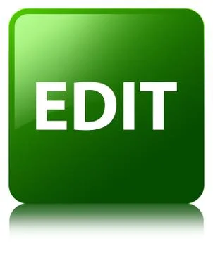 Edit green square button Stock Illustration