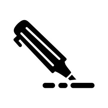 Edit, highlighter, marker icon. Stock Photos