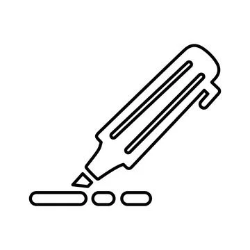 Edit, highlighter, marker icon. Stock Photos