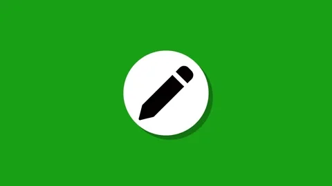 Edit icon animation fading in and out on bright green screen background Stock Footage 327762399