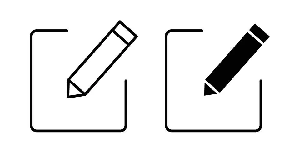 Edit icon bundle for website design projects Stock Illustration