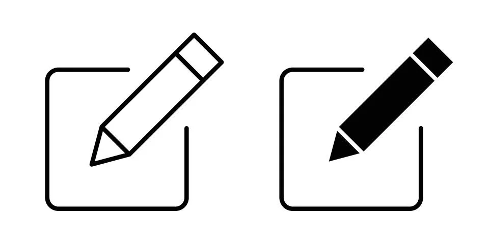Edit icon for design projects and web UI Stock Illustration