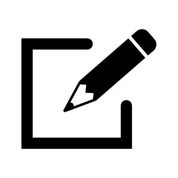 Edit icon in flat style. Pencil solid symbol Stock Illustration