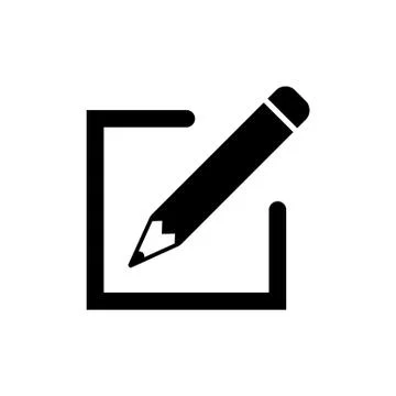 Edit icon in flat style. Simple pen symbol Stock Illustration