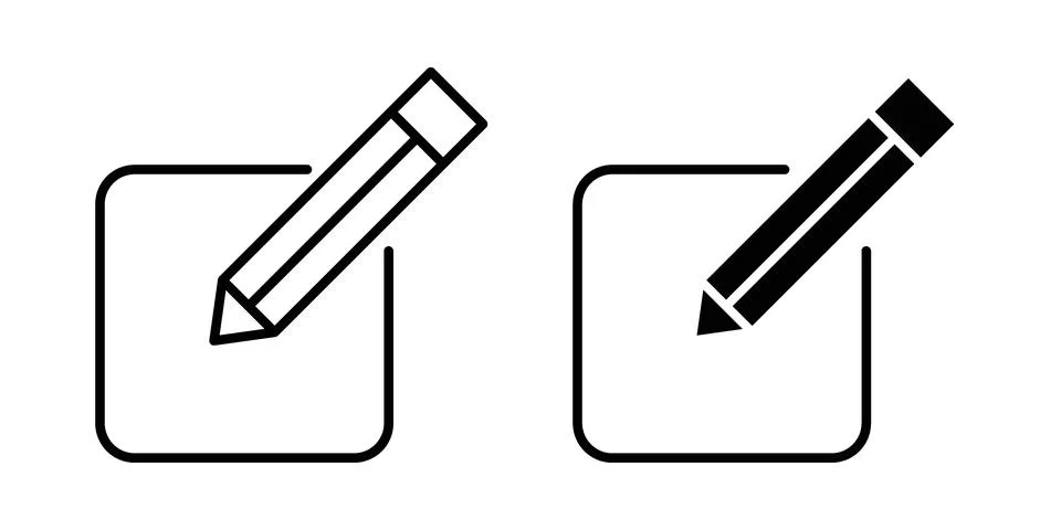 Edit icon Illustration set. Vector Eps10 for apps Stock Illustration