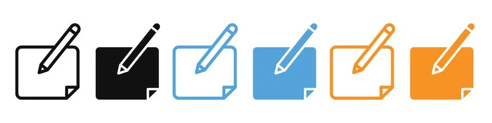 Edit icon mark in filled style Stock Illustration