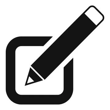 Edit icon with pencil and square Stock Illustration