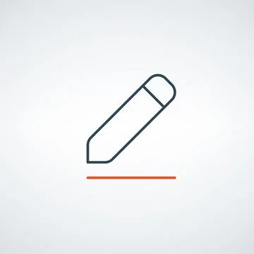 Edit icon. Pencil or pen symbol, Write draw icon. Stock vector illustration Stock Illustration