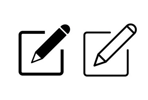 Edit icon set. edit document icon. edit text icon. pencil. sign up Stock Illustration