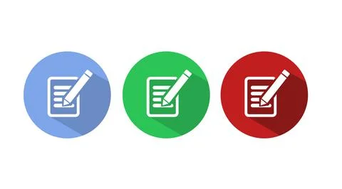 Edit Icon Set. Stock Illustration