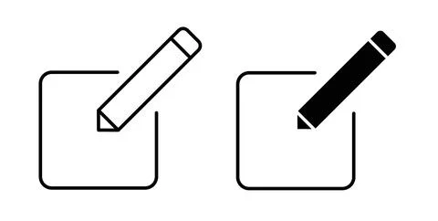 Edit icon symbol. Vector illustration pack in black color. Stock Illustration