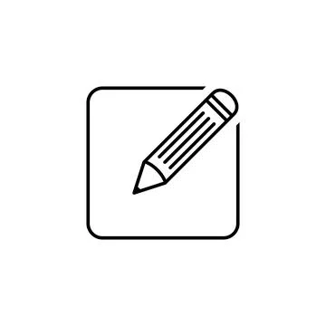 Edit icon, thin line symbol vector. Edit text icon. Stock Illustration