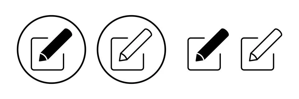 Edit icon vector. edit document sign and symbol. pencil 스톡 일러스트