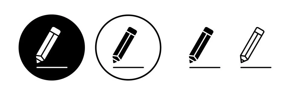 Edit icon vector. edit document sign and symbol. pencil 스톡 일러스트