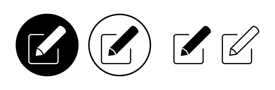 Edit icon vector. edit document sign and symbol. pencil Stock Illustration