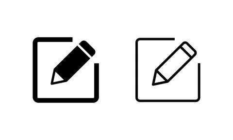 Edit icon vector. edit document sign and symbol. edit text icon. pencil. si.. Illustrazione stock