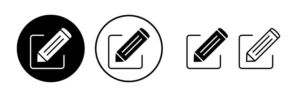 Edit icon vector. edit document sign and symbol. pencil Illustrazione stock