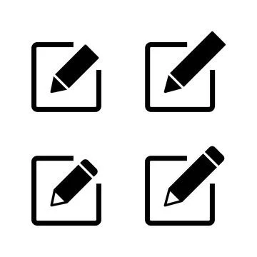 Edit icon vector. edit document sign and symbol. edit text icon. pencil. si.. Stock Illustration