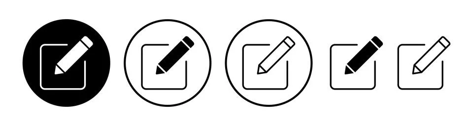 Edit icon vector. edit document sign and symbol. pencil Stock Illustration