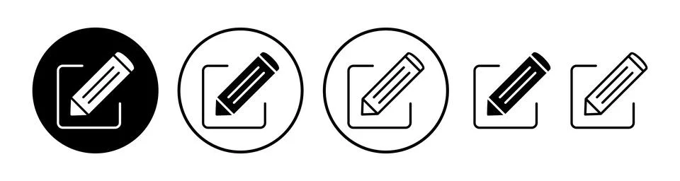 Edit icon vector. edit document sign and symbol. pencil Illustrazione stock