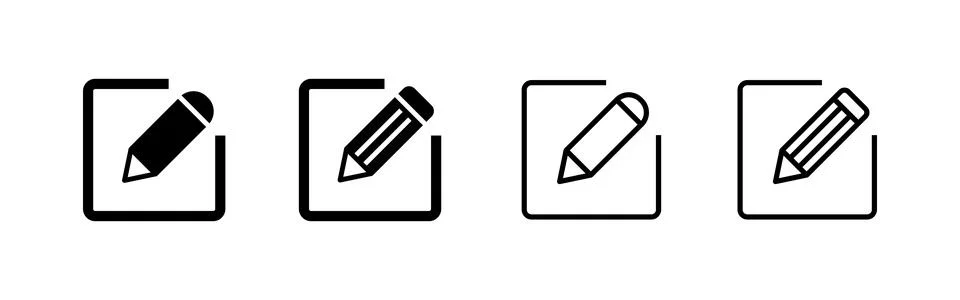 Edit icon vector. edit document sign and symbol. edit text icon. pencil. si.. Stock Illustration