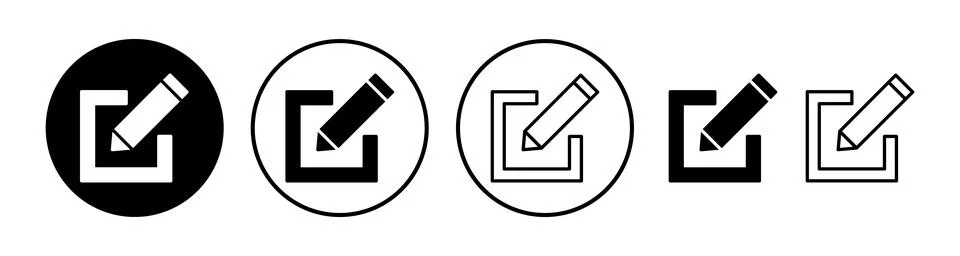 Edit icon vector. edit document sign and symbol. pencil Illustrazione stock