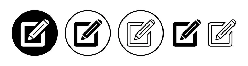 Edit icon vector. edit document sign and symbol. pencil Stock Illustration