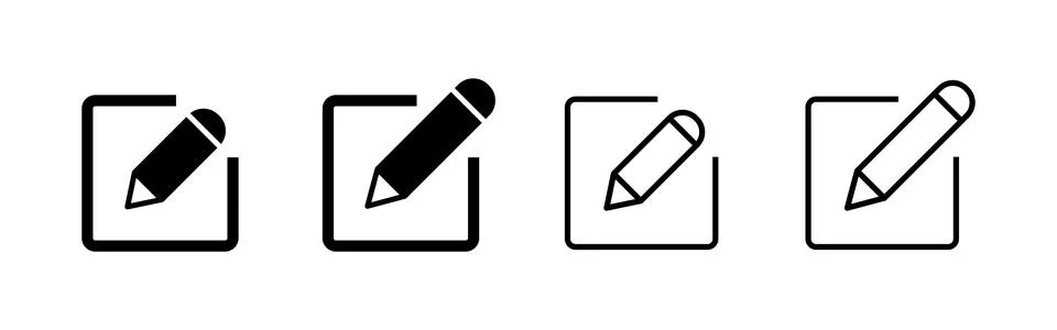 Edit icon vector. edit document sign and symbol. edit text icon. pencil. si.. Illustrazione stock
