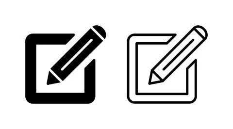 Edit icon vector. edit document sign and symbol. pencil Stock Illustration