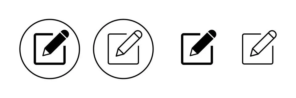 Edit icon vector. edit document sign and symbol. edit text icon. pencil. si.. Stock Illustration