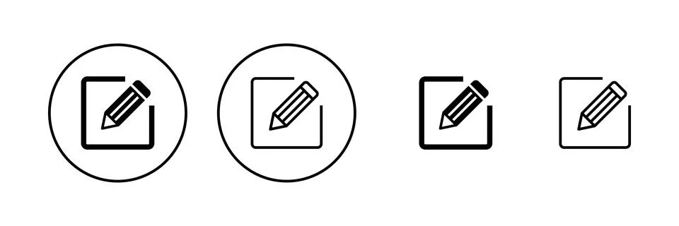 Edit icon vector. edit document sign and symbol. edit text icon. pencil. si.. Stock Illustration