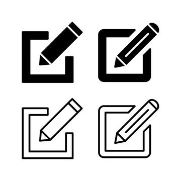 Edit icon vector. edit document sign and symbol. pencil Stock Illustration