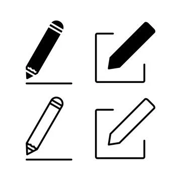 Edit icon vector. edit document sign and symbol. pencil Stock Illustration