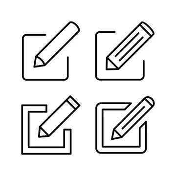 Edit icon vector. edit document sign and symbol. pencil Stock Illustration