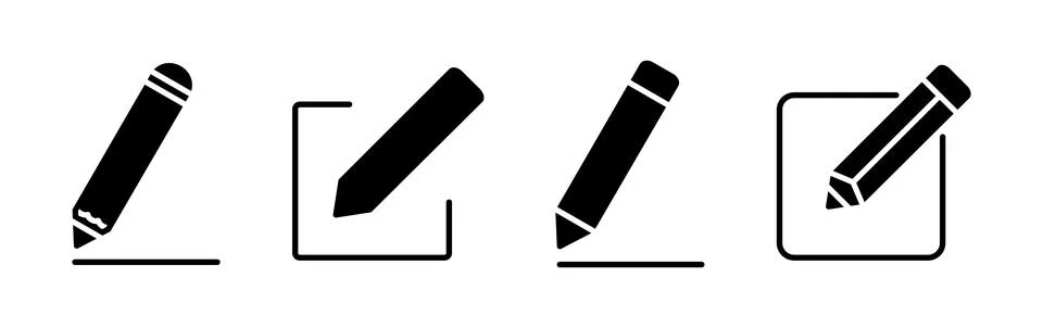 Edit icon vector. edit document sign and symbol. pencil Stock Illustration