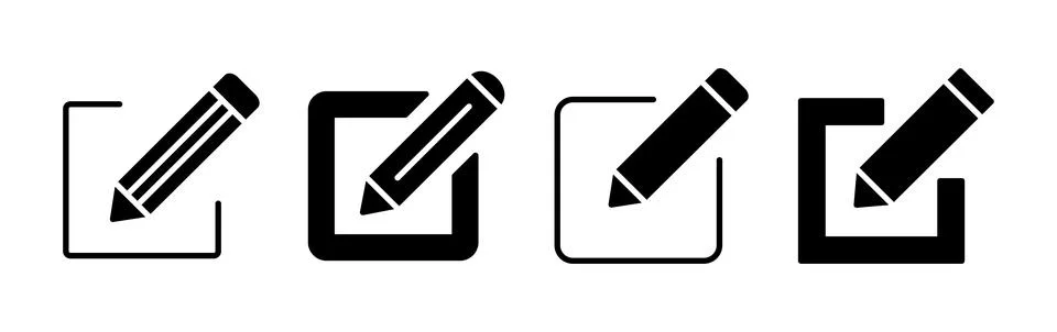 Edit icon vector. edit document sign and symbol. pencil Stock Illustration