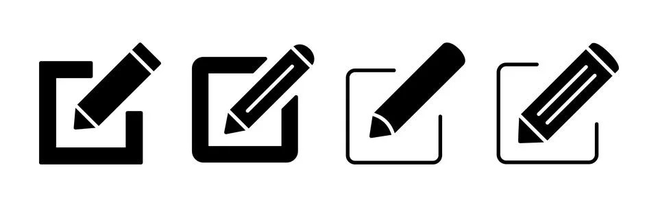 Edit icon vector. edit document sign and symbol. pencil Stock Illustration