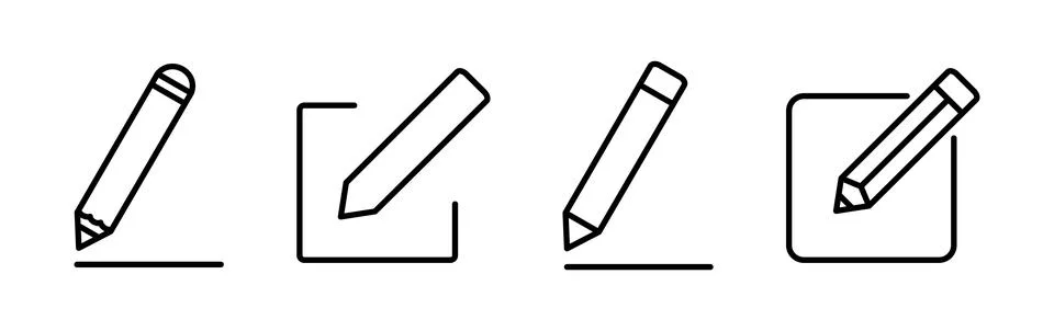 Edit icon vector. edit document sign and symbol. pencil Stock Illustration