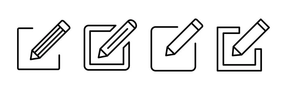 Edit icon vector. edit document sign and symbol. pencil Stock Illustration
