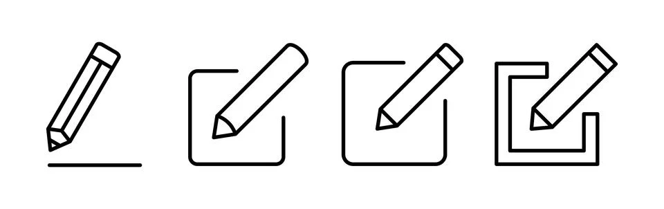 Edit icon vector. edit document sign and symbol. pencil Stock Illustration