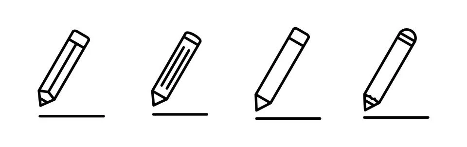 Edit icon vector. edit document sign and symbol. pencil Illustrazione stock