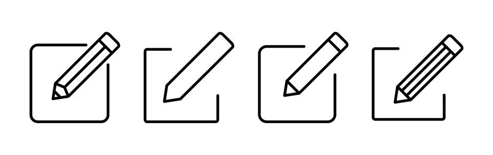 Edit icon vector. edit document sign and symbol. pencil Stock Illustration