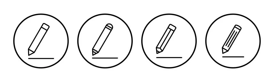 Edit icon vector. edit document sign and symbol. pencil Illustrazione stock
