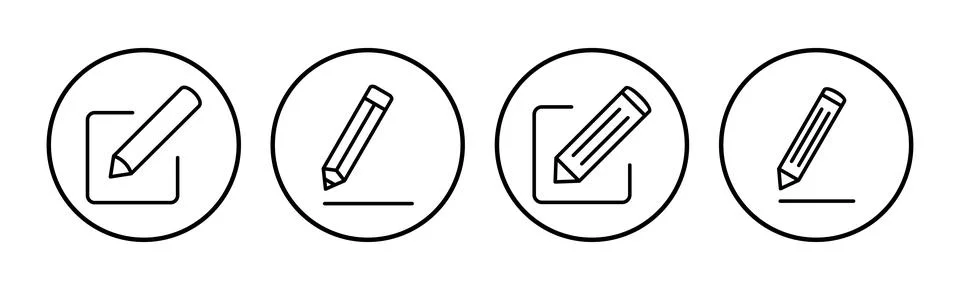 Edit icon vector. edit document sign and symbol. pencil Illustrazione stock